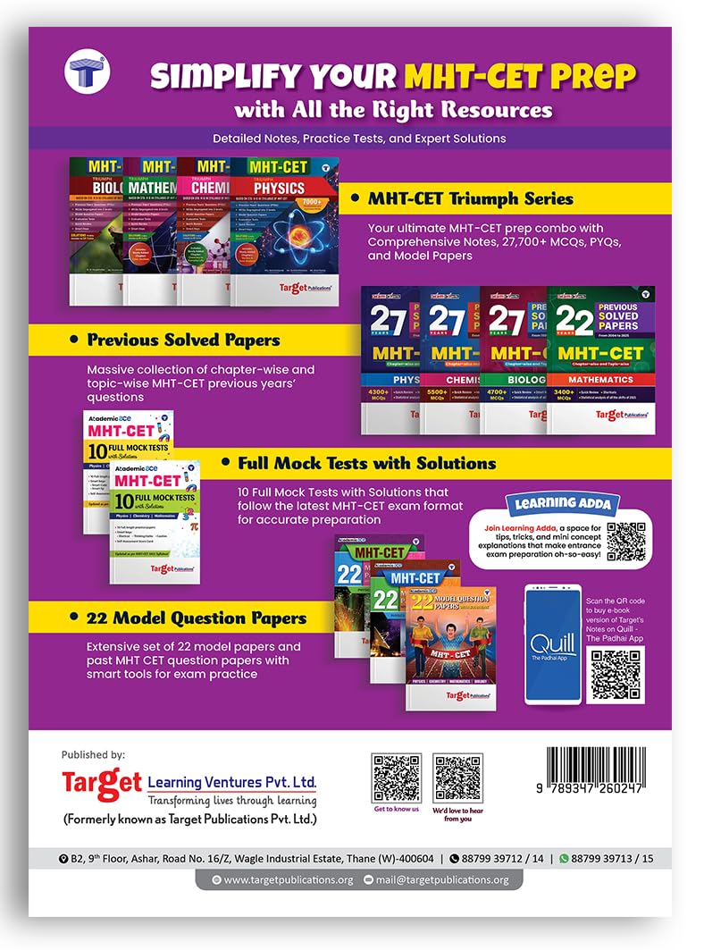MHT-CET Chemistry Mock Test Series Book, 1500+ MCQs with Answers & Solutions | Topic Tests, Revision Tests & Model Test Papers | 2027 Pharmacy Entrance Exam Preparation