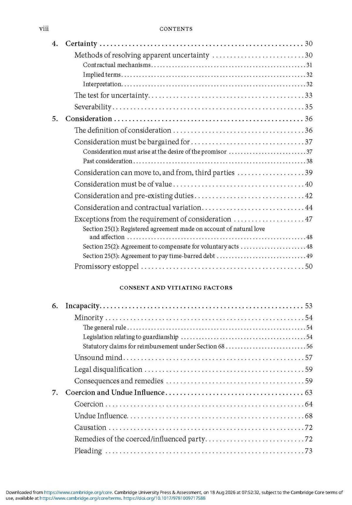 Fundamentals of Indian Contract Law (Cambridge Studies in Law India)