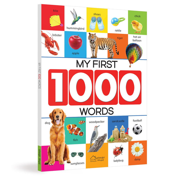 My First 1000 Words: Early Learning Picture Book to learn Alphabet, Numbers, Shapes and Colours, Tra