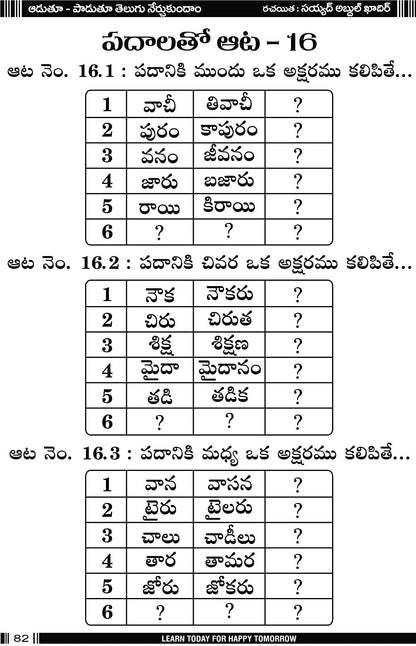 Aadutuu Paadutuu Telugu Nerchukundaam (Let's Learn Telugu-Reading By Playing and Singing) Appreciated by Sri M VENKAIAH NAIDU Garu, Honourable Vice President of India