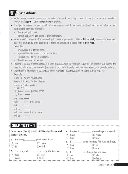 MTG English (IEO) Olympiad Prep Guide Class 7 | Detailed Theory, Exercise with Self Test For Practice | SOF Olympiad Books For Exam 2026-27 (Useful For Level-1 & 2)