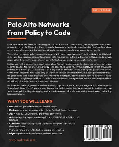 Palo Alto Networks from Policy to Code: Automate PAN-OS security policies with Python precision
