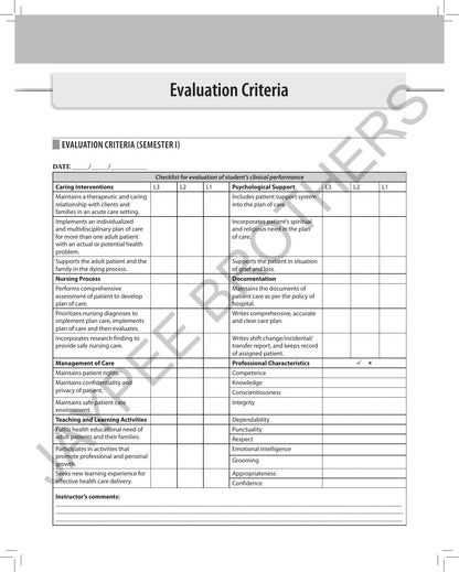Fundamentals of Clinical Nursing Procedure Record Book and Clinical Diary, 3/E for BSc Nursing 1st & 2nd Semester Students | Complete Clinical Logbook with Evaluation Checklists, per INC Syllabus: 1