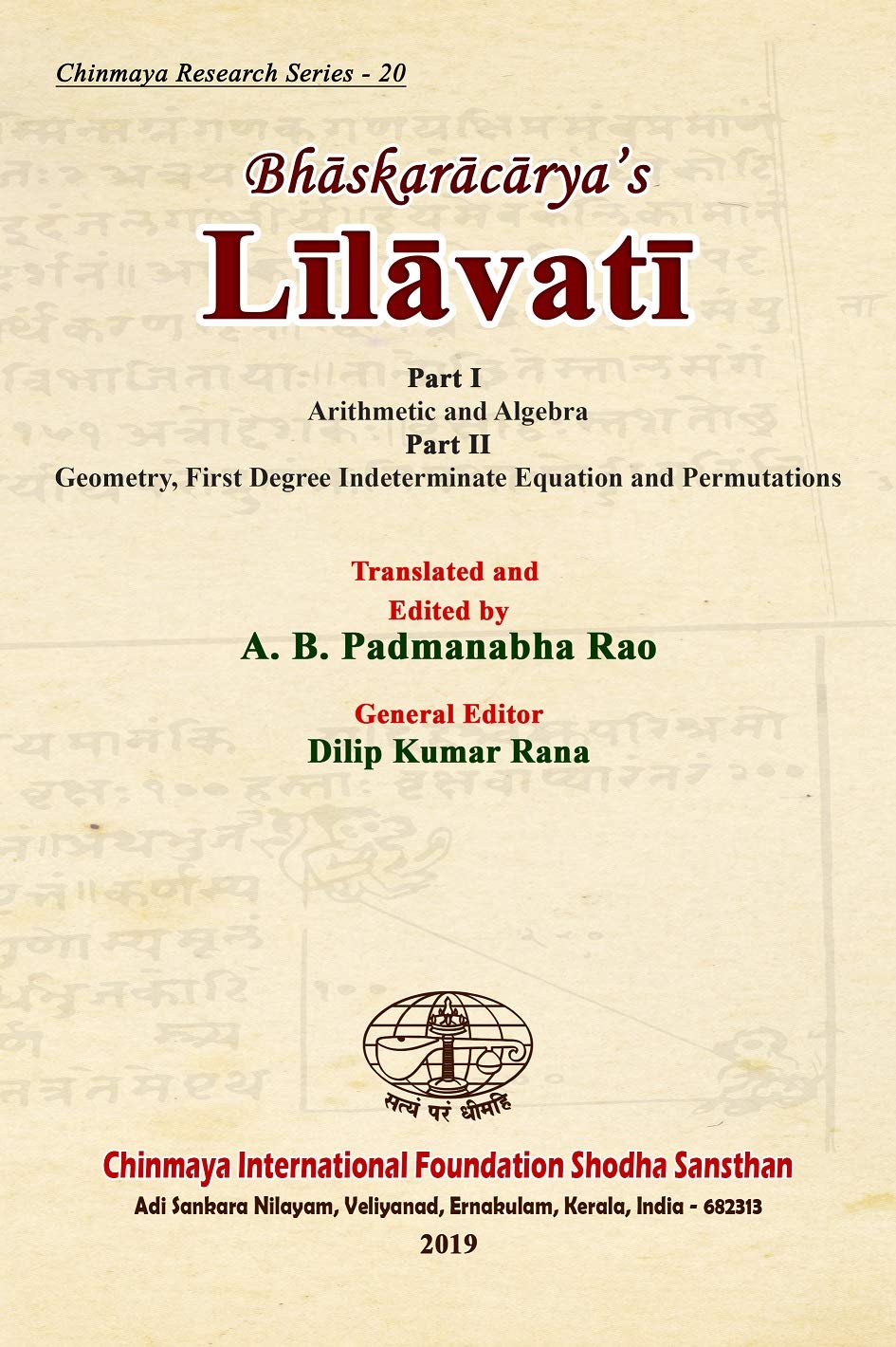 Bhaskaracarya's Lilavati Part 1 & 2 book cover