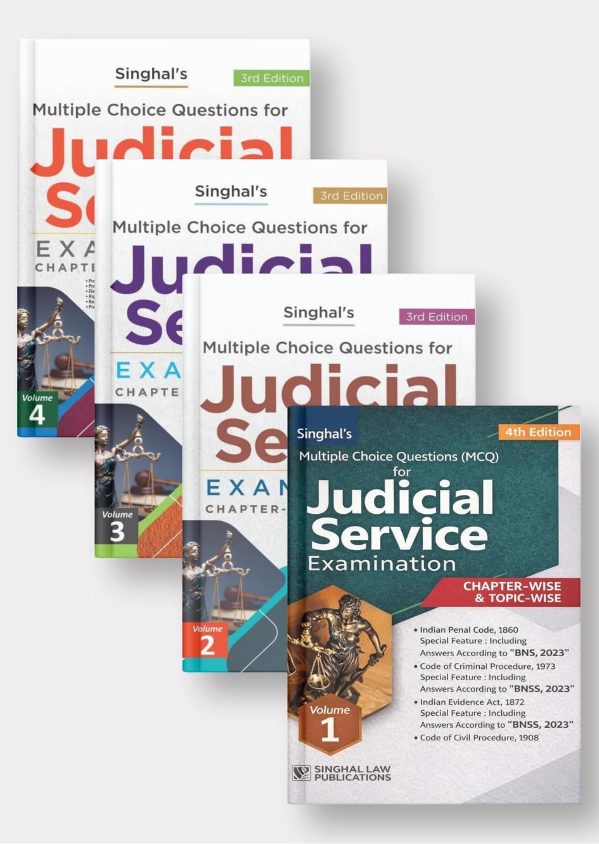 13000+ MCQ | Judicial Service Examination MCQs | Combo Set (Vol. 1–4) |Chapter-Wise & Topic-Wise Multiple Choice Questions | For PCS-J, Judiciary, APO ... | 2026 Edition | Singhal Law Publications