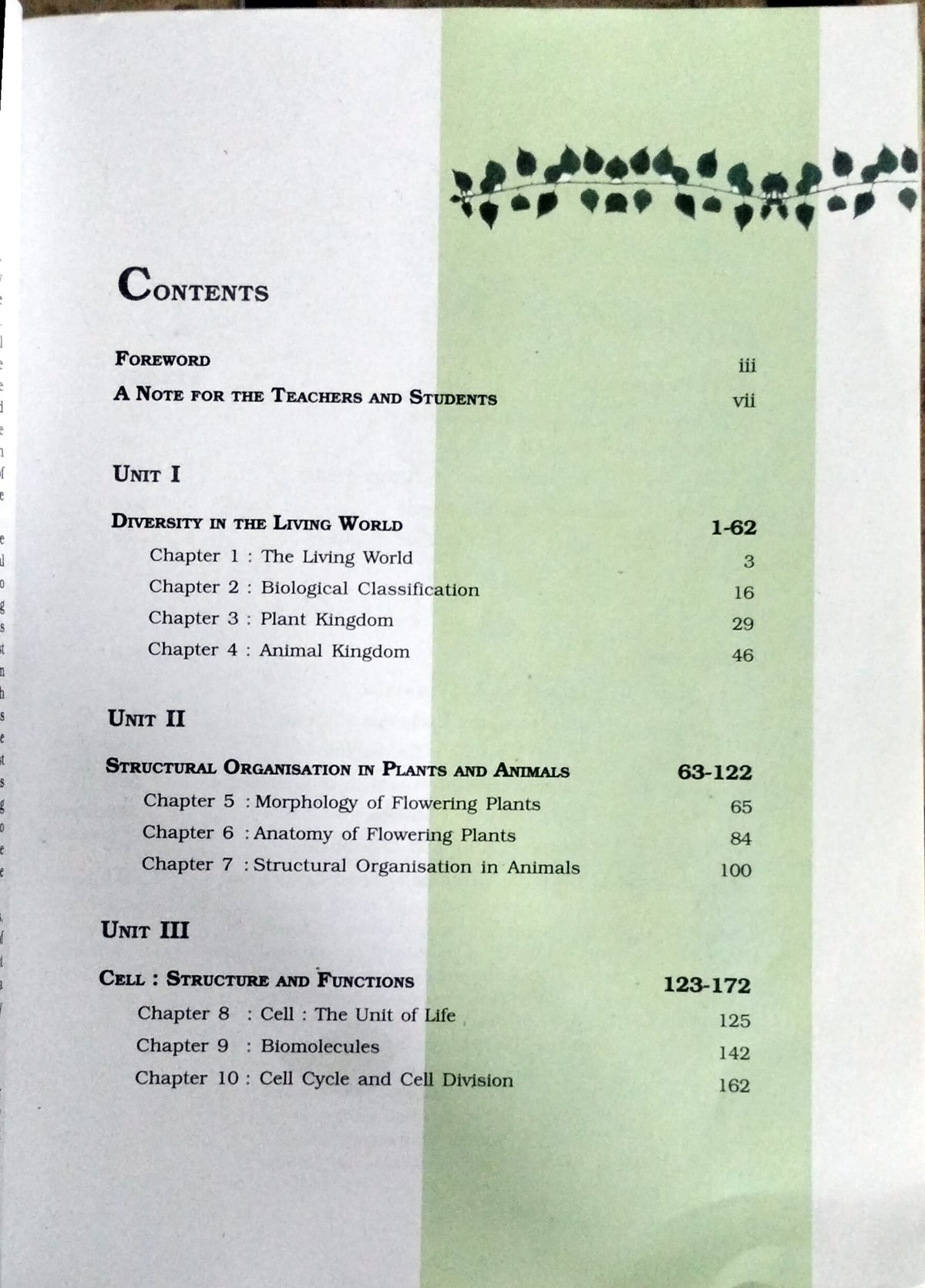 NCERT Biology Textbook For Class - 11 - 2025-26 Edition
