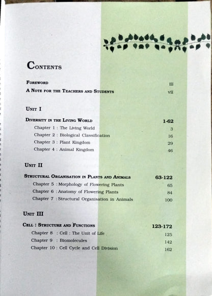 NCERT Biology Textbook For Class - 11 - 2025-26 Edition