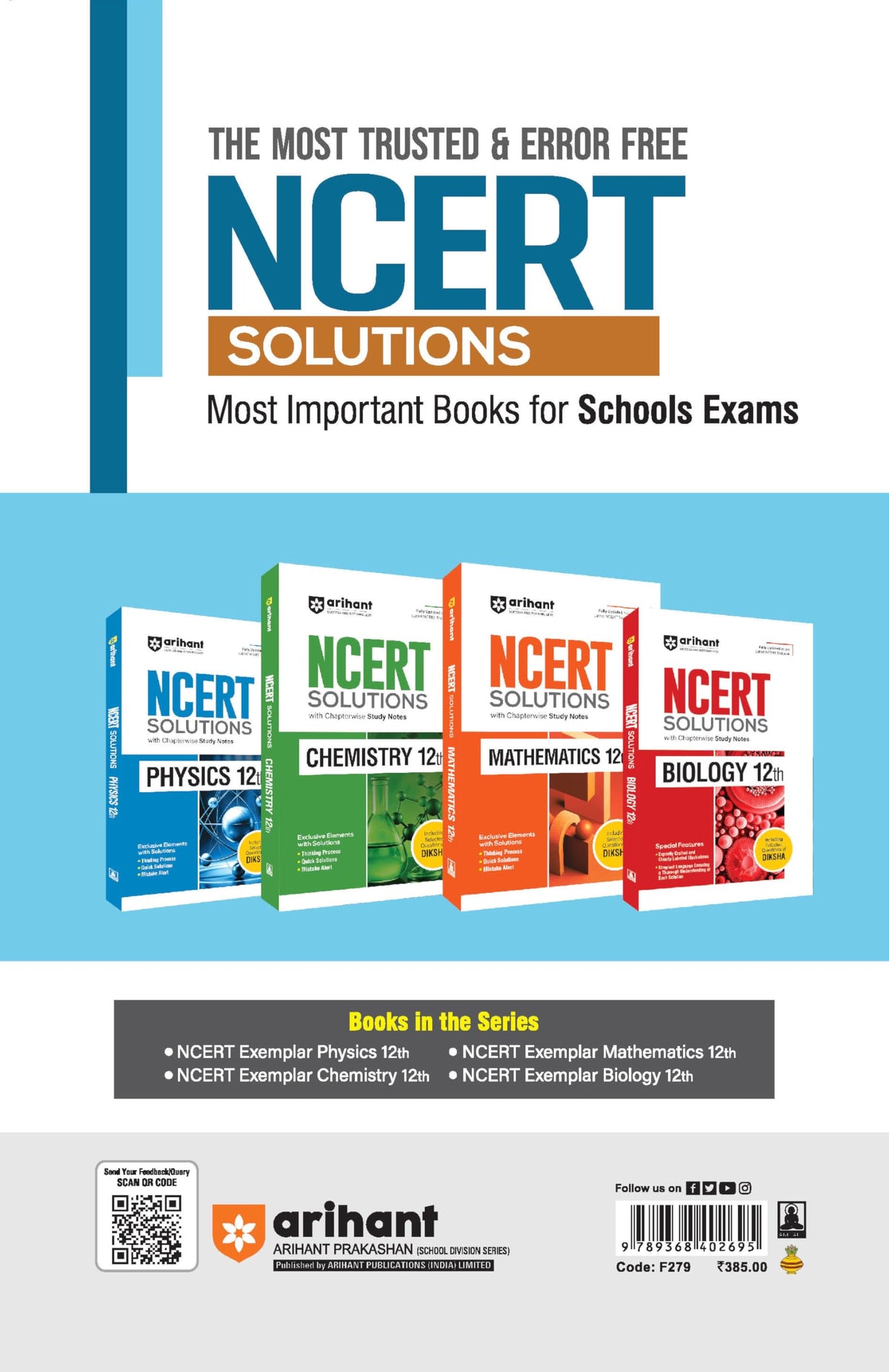 Arihant NCERT Exemplar Chemistry 12th Latest Rationalized Edition | Problems & Solutions with Exclusive Elements | Thinking Process, Concept Insight, Mistake Alert | For Exam 2026-27