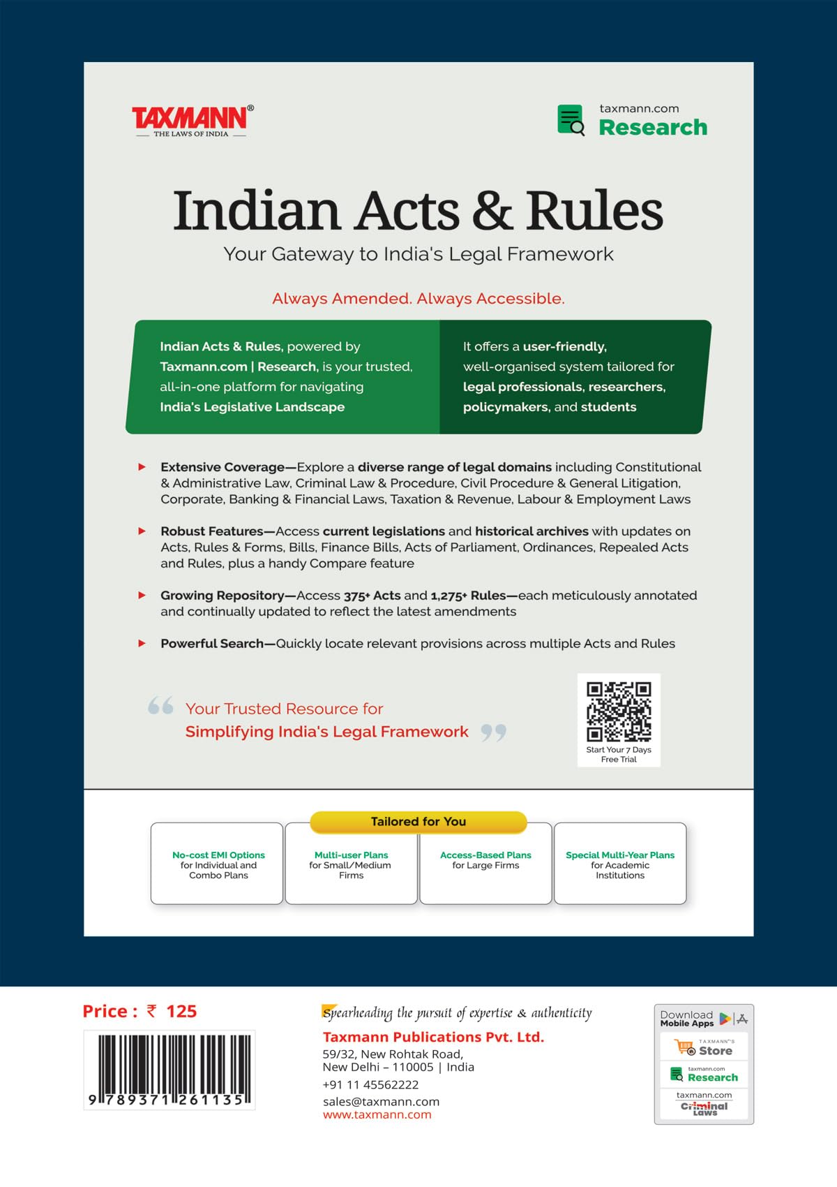 Taxmann's Indian Trusts Act 1882 [Bare Act with Section Notes] – Indispensable Reference—Featuring the Complete Updated Text | Detailed Section Notes | Judicial Commentary | Pre-amendment Insights