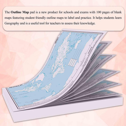 SMALL - 100 INDIA RIVER OUTLINE MAP FOR SCHOOL and SMALL - 100 WORLD RIVER OUTLINE MAP FOR SCHOOL | Combo of 2