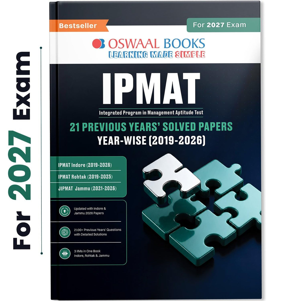 Oswaal IPMAT 21 Previous Years' Solved Papers (2019–2026) | Latest 2026 Solved Papers | 2100+ Questions with Detailed Solutions | IPMAT Indore, Rohtak & JIPMAT | Trend Analysis (2022–2026)
