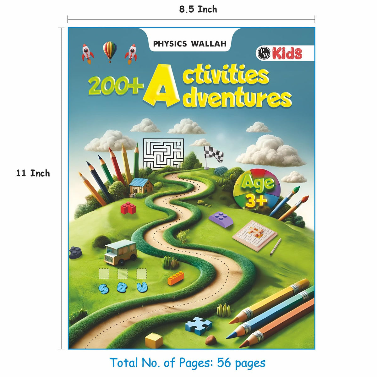 200+ Adventure Activity Book for Kids, Early Learning Educational Book with 500+ Free Worksheets & Parenting Tips, Brain Booster Books for Kids 3 - 4 Years