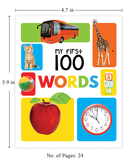 My First 100 Words For Kids | Age 0–5 Years | Vocabulary Building Board Book | Early Learning | Everyday Words | Animals | Food | Toys | Objects | Bright Pictures | Babies & Toddlers | Latest Edition