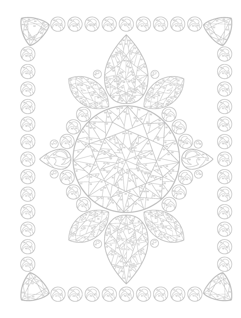 Creative Haven Gemstones Color by Number (Adult Coloring Books: Art & Design)