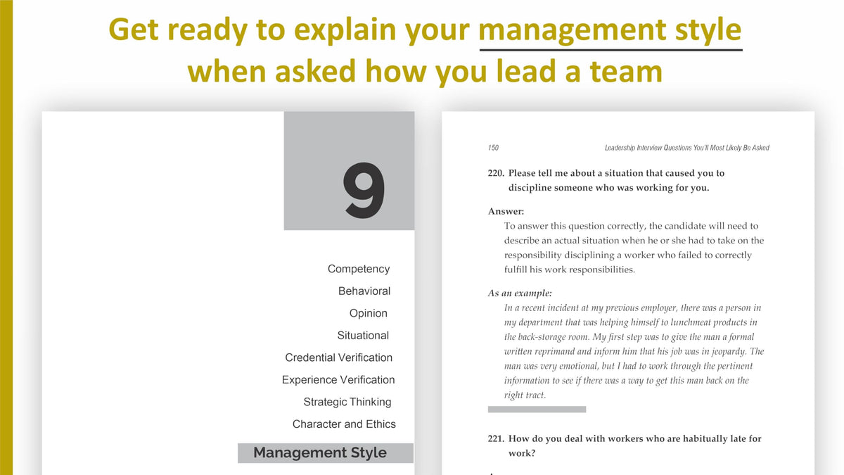 Leadership Interview Questions You’ll Most Likely Be Asked: 250 Real-Life Scenario Questions, Answers for Managers and Executives