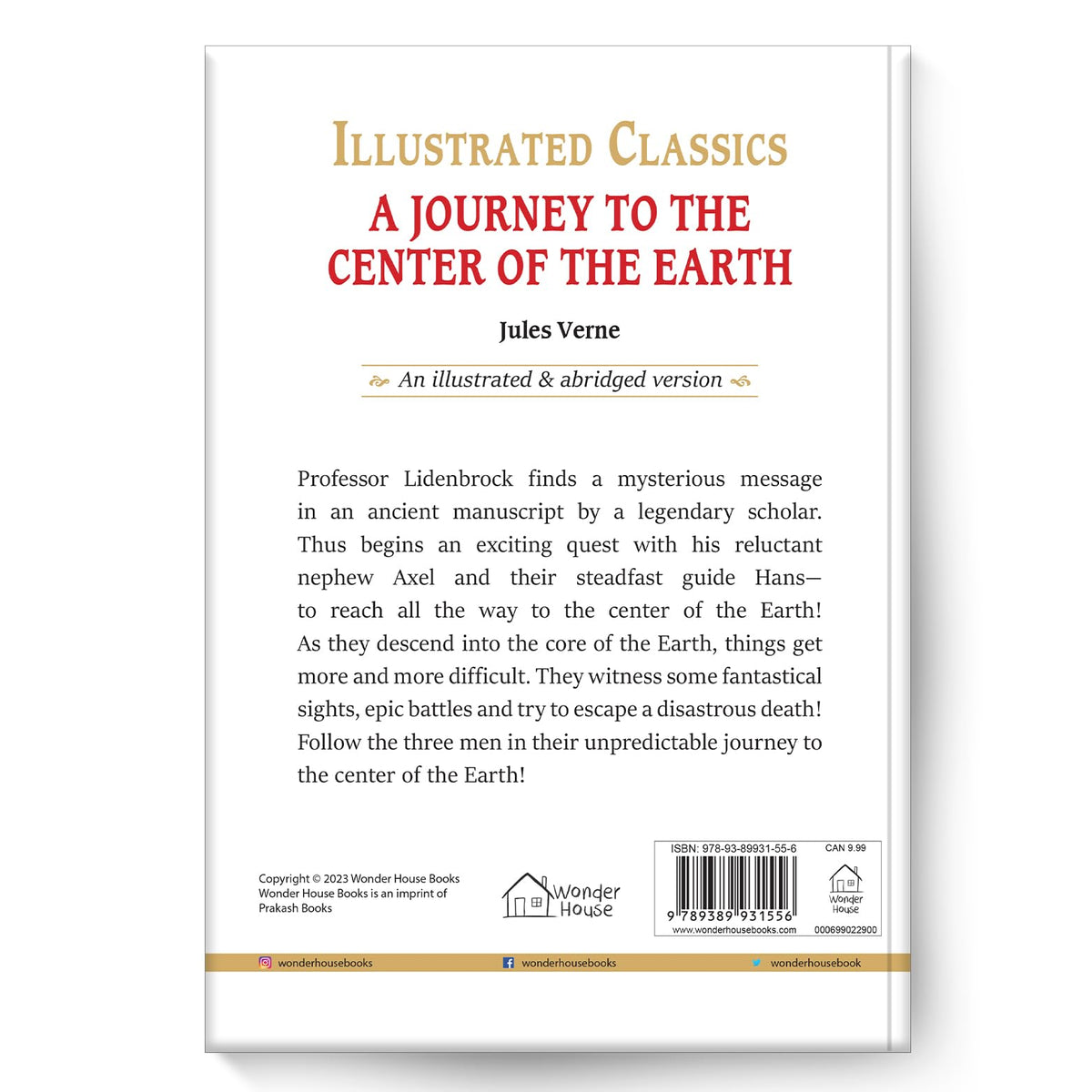 Journey To The Center of The Earth: Illustrated Abridged Children Classics English Novel With Review Questions (Hardback)