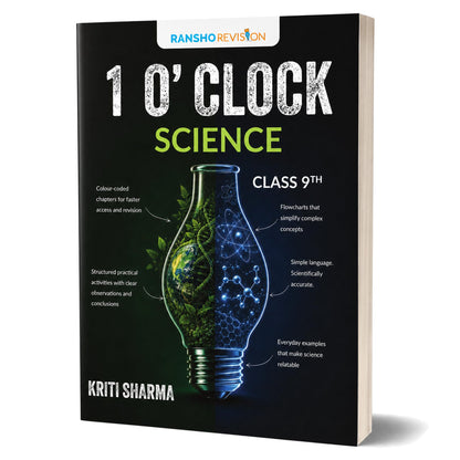 1 O’ Clock Class 9 Science Revision Book | Based on New NCERT Grade 9 Science Syllabus 2026-27 | Audiobooks on App + 3D Interactive Videos via QR | ... Graphs, Experiments & Beyond Basics