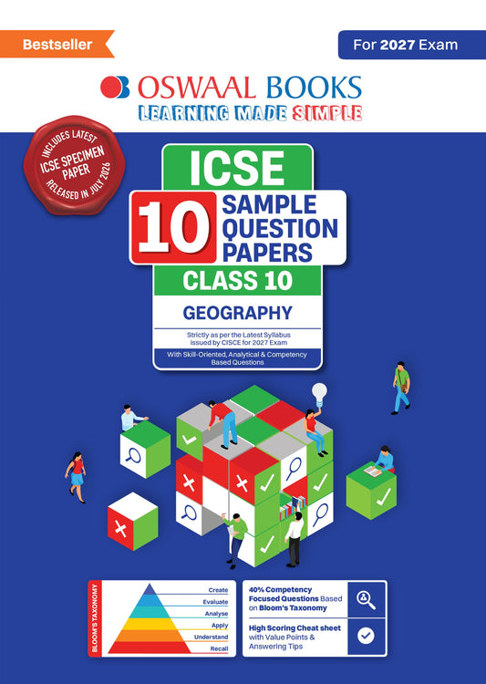 Oswaal ICSE | 10 Sample Question Papers | Class 10 | Geography (For 2027 Exam) | Includes–Board Paper 2026 & Specimen 2027 | With On Tips Notes, Mind Maps & Oswaal AI
