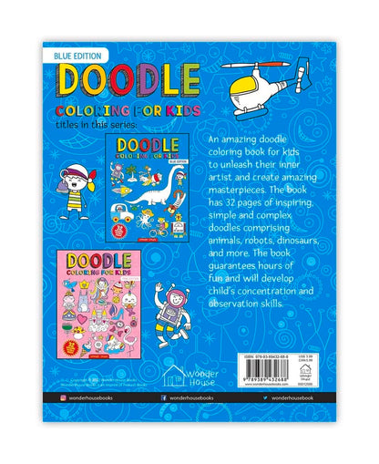 Doodle Coloring For Kids - Blue Edition