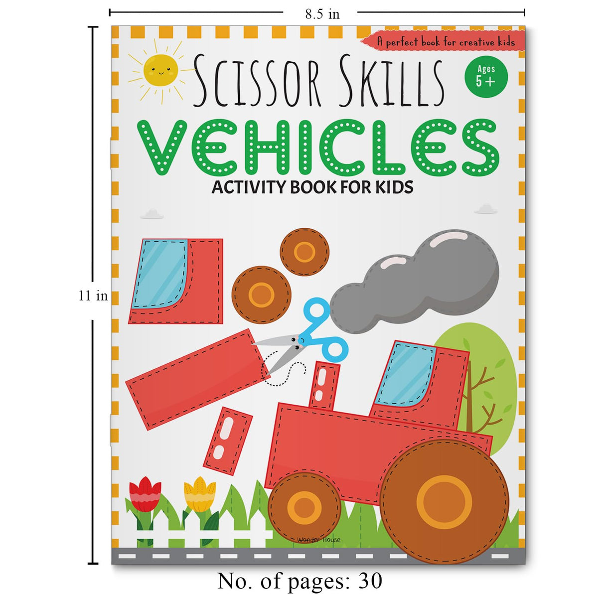 Scissor Skills: Vehicles (Activity Book for Kids)