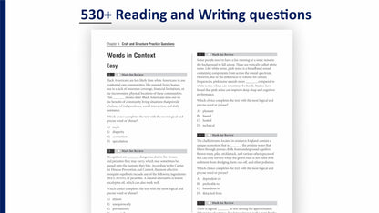 Digital SAT Reading and Writing Practice Questions: (Test Prep) 530+ Practice Questions with Detailed Explanations & a Full-Length Sectional Test to Boost Your 2026-2027 SAT Score