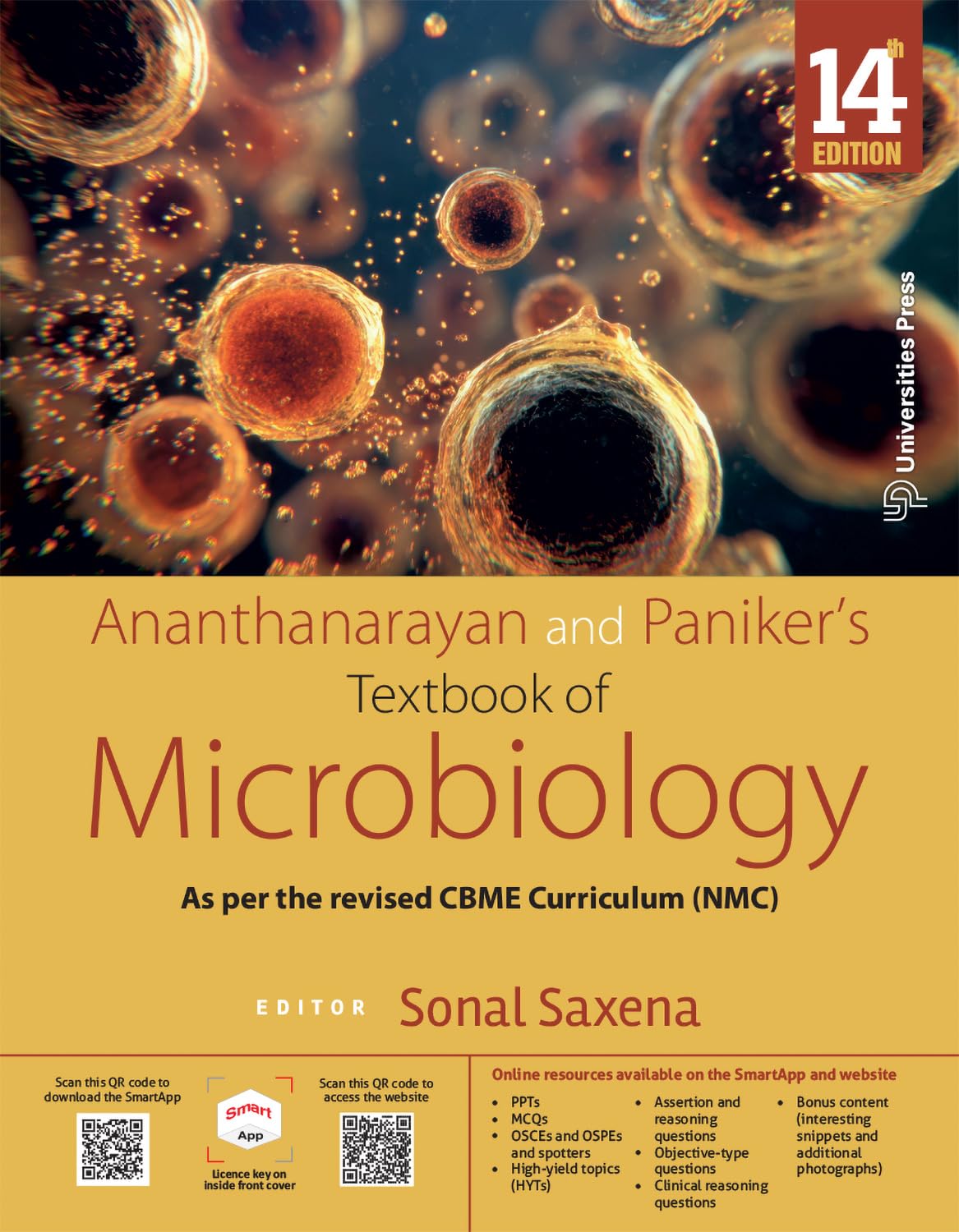 Ananthanarayan and Paniker’s Textbook of Microbiology, 14th Edition