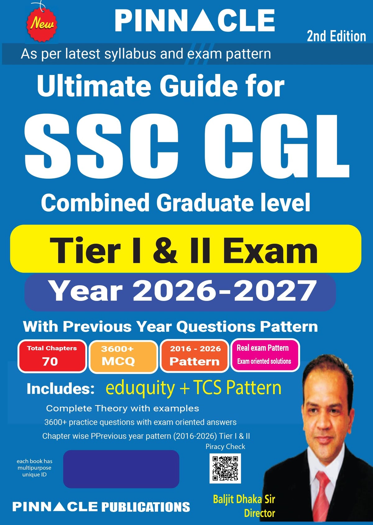 SSC CGL 2026 – 27 Ultimate Guide for Tier 1 & Tier 2 | 10 Years Chapterwise Previous Year Solved Papers ( 2016 – 2026 ) | 3600+ MCQs | Latest Eduquity + TCS Pattern | 2nd Edition