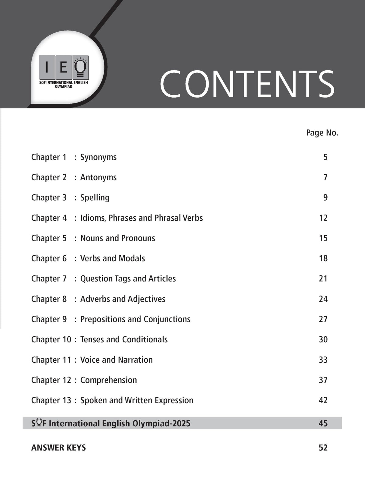 MTG International English Olympiad (IEO) Workbook Class 7 - Chapter-wise MCQs with Achievers Section - SOF Olympiad Books For 2026-27 Exam
