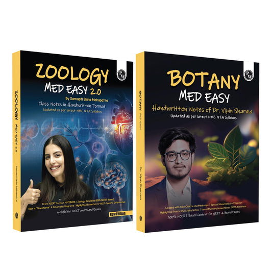 PW Med Easy Zoology 2.0 and Botany Handwritten Notes Combo Set of 2 Books For NEET and Board Exams 2025-26 | Flowcharts, Mnemonics, Diagrams | NCERT Unit Overview
