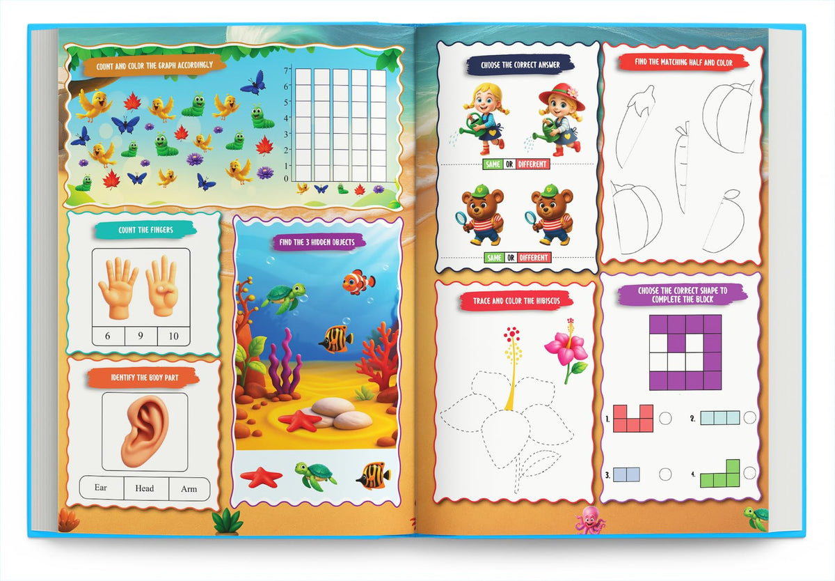 Activity Book for 4 Year Old | Best Selling 1001 Brain Booster Books for 4+ Year Old Children | Kids Activity Book - Puzzles, Mazes, Colouring, Dot-To-Dot, Matching, Seek & Find, Spot the Difference