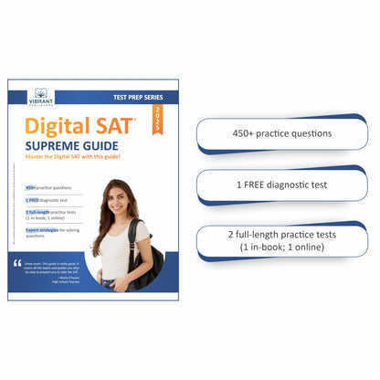 Digital SAT Supreme Guide: Complete Digital SAT Prep Book with Concepts, Strategies, Practice Drills & Full-Length Adaptive Tests to Boost Your 2025-2026 Scores