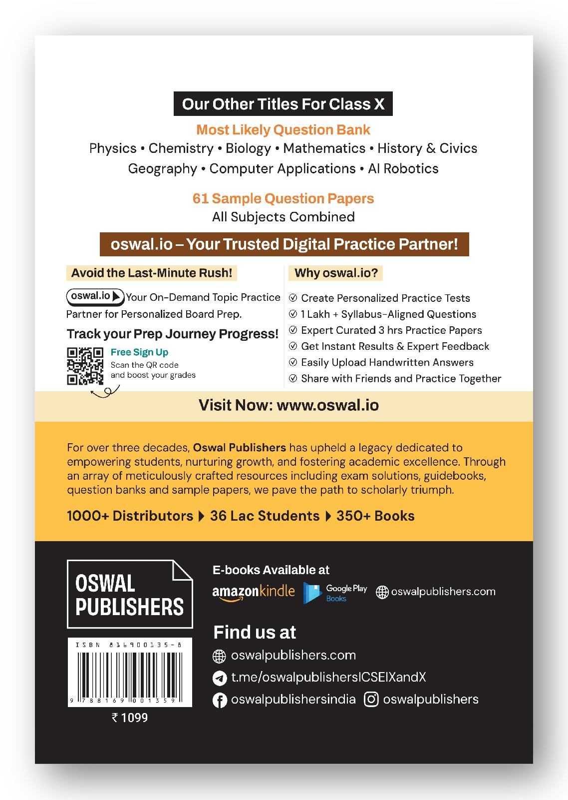 Gurukul by Oswal ICSE 10 Years Solved Papers Class 10 Exam 2027 | Yearwise Board Papers 2016–2026 | Physics, Chemistry, Maths, Biology, History &Civics, Geography, English I & II,Hindi|Latest Syllabus