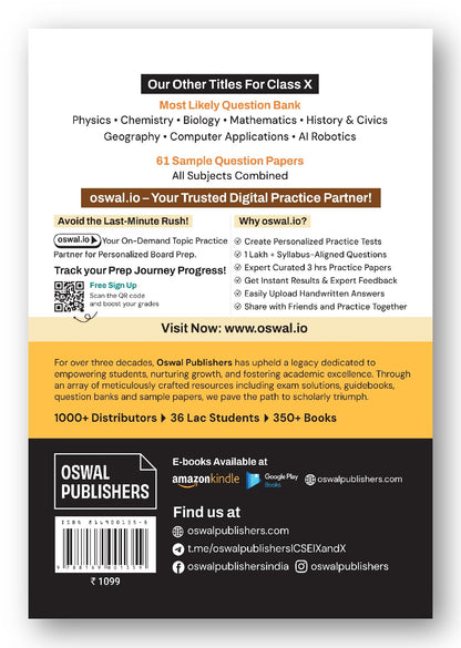 Gurukul by Oswal ICSE 10 Years Solved Papers Class 10 Exam 2027 | Yearwise Board Papers 2016–2026 | Physics, Chemistry, Maths, Biology, History &Civics, Geography, English I & II,Hindi|Latest Syllabus