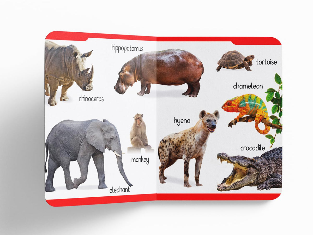 Early Learning Padded Board Book Of Animals For Kids | Ages 0–5 Years | Wild Animals | Farm Animals | Pets | Birds | Vocabulary Building | Bright Pictures | Toddlers | Preschoolers | Latest Edition