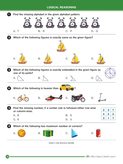 MTG IMO Olympiad 10 Previous Years Papers Class 2 Mathematics (2025-2021 Set A & B) - Model Test Papers with 24 Sample OMR Sheets | PYQ Book For SOF Olympiad 2026-27 Exam