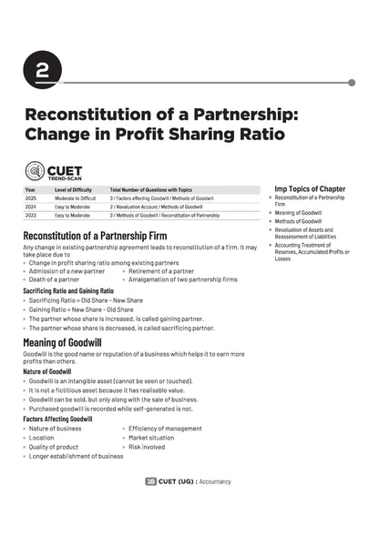 Arihant CUET UG Accountancy Chapterwise Notes & Question Bank 2026 | Based on Latest NTA Pattern | Chapterwise Quick Notes, NCERT Based MCQs, Case & ... + CUET 2025 Solved Paper | English Medium