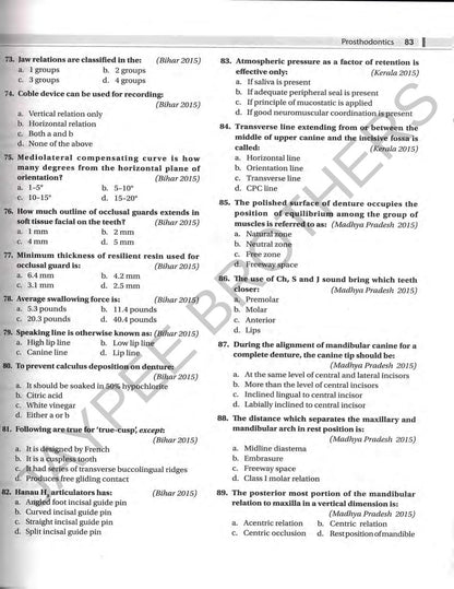 DENTOGIST :MCQS IN DENTISTRY WITH EXPLANATORY ANSWERS CLINICAL SCIENCES