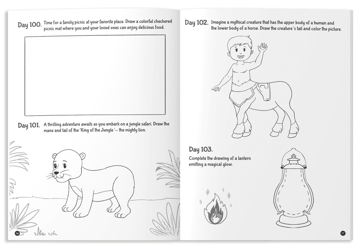 Draw Everyday: Book of Daily Doodles for Kids