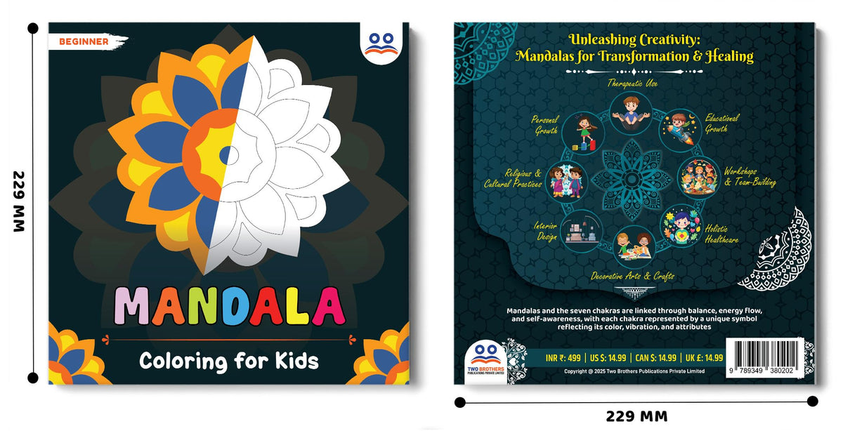 Mandala Colouring Book for Kids | Best Selling Mandala Art Kit in India | Premium Quality Drawing & Painting Book for Kids | Two Brothers Publications