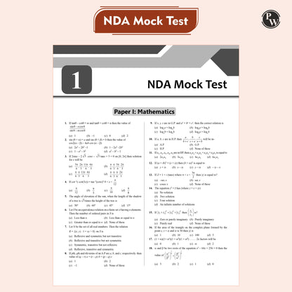 PW UPSC NDA/NA National Defence Academy Naval Academy 10 Previous Year Solved Papers 2019-2025 & 10 Mock Tests with 20 OMR Sheets For NDA Exams 2025-2026 [Paperback] PW
