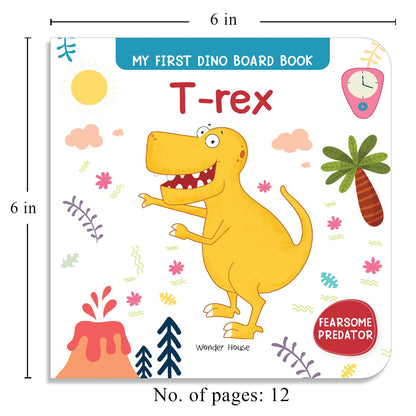 T. rex – My First Dino Board Book: Illustrated Dinosaur Picture Book for Kids | Learn Fun Facts About the Fierce Tyrannosaurus Rex with Bright Images & Simple Text | Sturdy Board Book for Toddlers & Preschoolers | Ages 2–5 Years