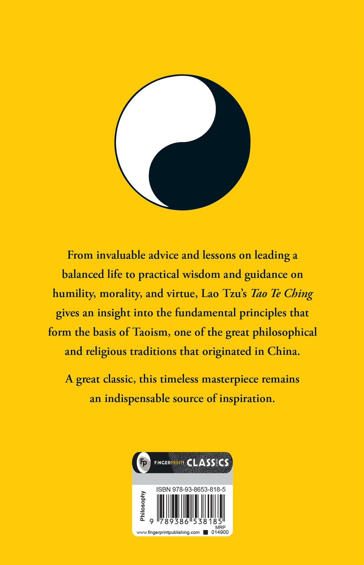 Tao Te Ching By Lao Tzu - A Masterpiece On Taoism | A Masterpiece On Eastern Philosophy | Ancient Wisdom Tzu’S Masterful Exploration Of Spiritual Guidance, Inner Harmony, And Enlightenment [Paperback]