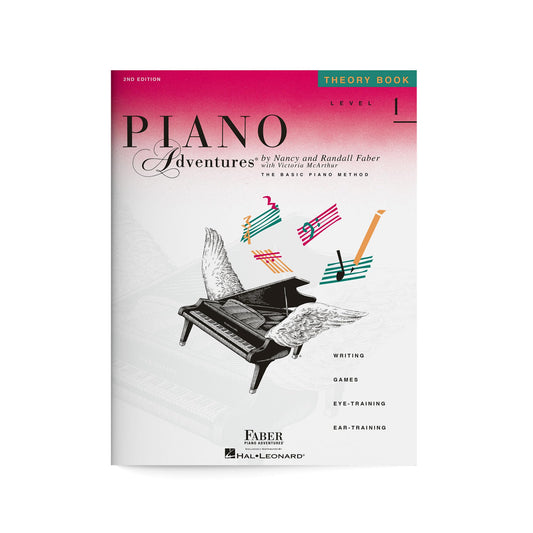 Piano Adventures: Theory Book - Level 1, 2nd Ediiton | Beginner Piano Theory Workbook | Music Note Reading and Ear Training for Early Learners | Faber Piano Book for Kids | Sheet Music Songbook 