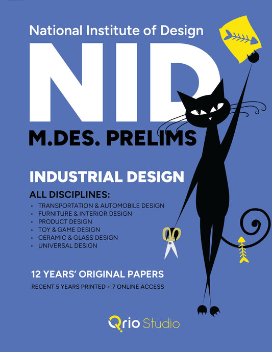 NID M.Des. Previous Year Papers (2026-2015) Prelims | ONLY Industrial Design Faculty all disciplines | 5 years printed(2026-2022) + 7 years online access(2021-2015)