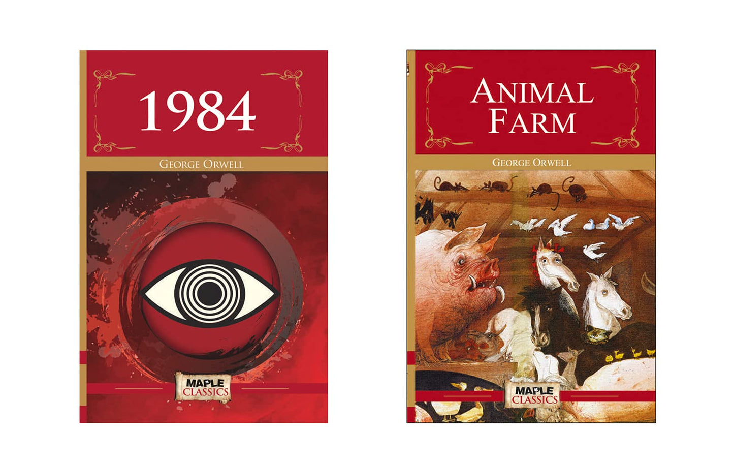 1984, Animal Farm (Set of 2 Books) [Paperback] George Orwell 