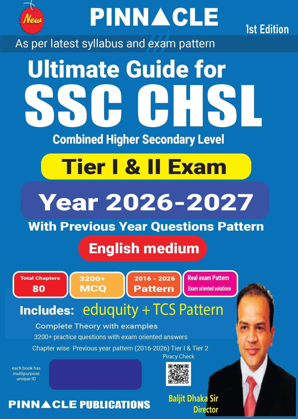 SSC CHSL 2026 – 27 Ultimate Guide for Tier 1 & Tier 2 | English medium | 10 Years Chapterwise Previous Year Solved Papers ( 2016 – 2026 ) | 3200+ MCQs | Latest Eduquity + TCS Pattern