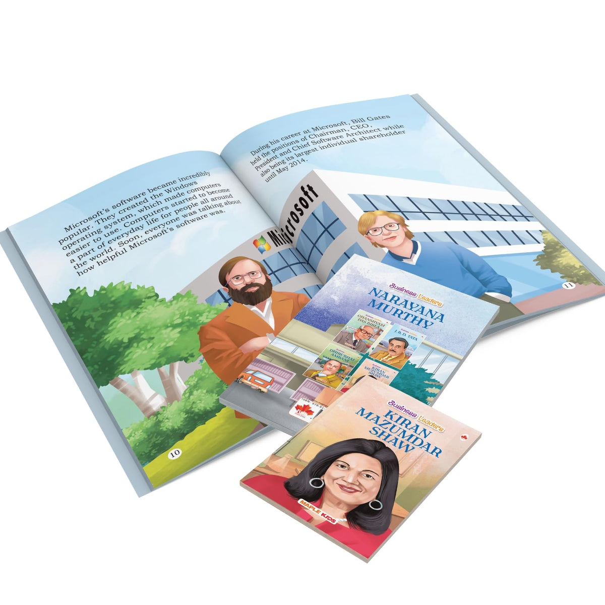 Story Books for Kids - Greatest Entrepreneurs (Set of 10 Books) (Illustrated) - Biographies for Kids - Elon Musk, Bill Gates, Jeff Bezos, Steve Jobs, Ambani, Narayana Murthy, … - Age 6+ Years