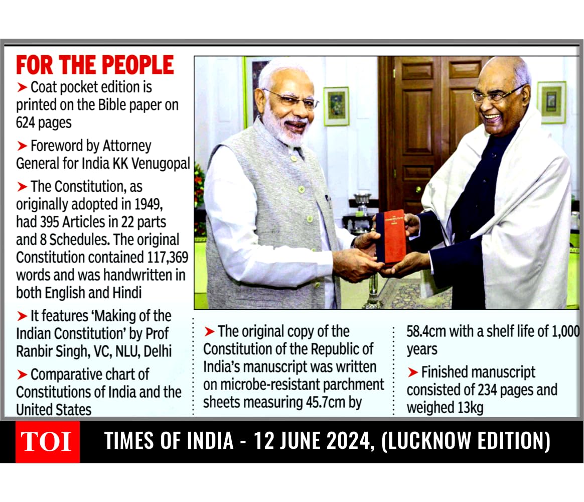 Eastern Book Company's The Constitution of India (Coat Pocket Edition) - 2025 - Premium Flexibound Edition