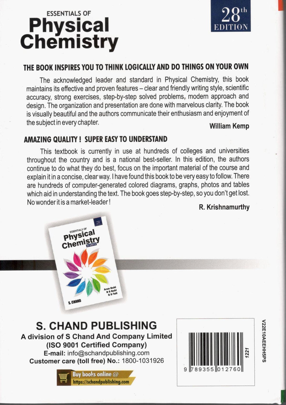 Essentials of Physical Chemistry (Multicolour Hardback Edition)