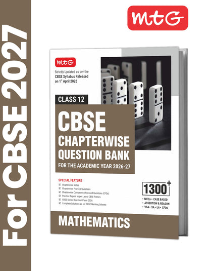 MTG CBSE Class 12 Chapterwise Question Bank Mathematics For 2027 Board Exam | Based on Latest CBSE Syllabus with 1300+ Questions